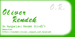 oliver rendek business card